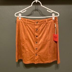NWT Mossimo Brown suede-like skirt